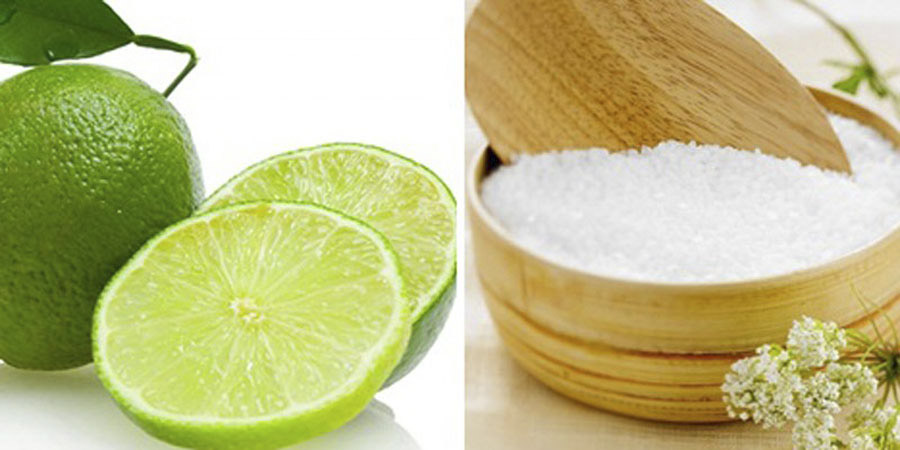 Tẩy da chết bằng muối biển, chanh và mật ong