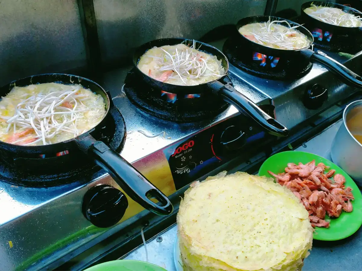 bánh xèo cô Anh sông Hoài bánh xèo cô Anh sông Hoài