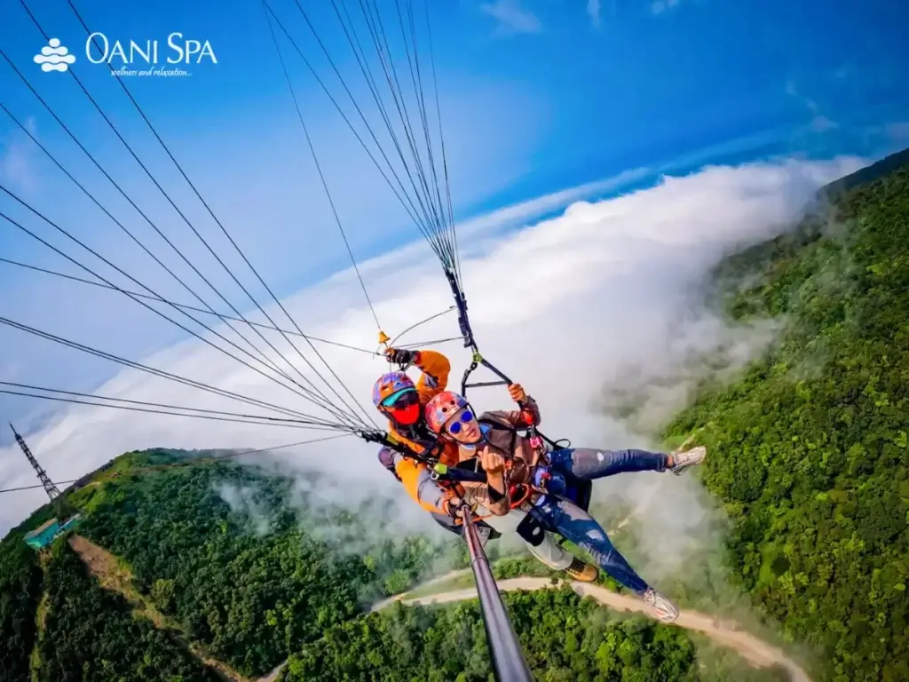 du lịch bán đảo sơn trà Trải nghiệm thả dù trên cao