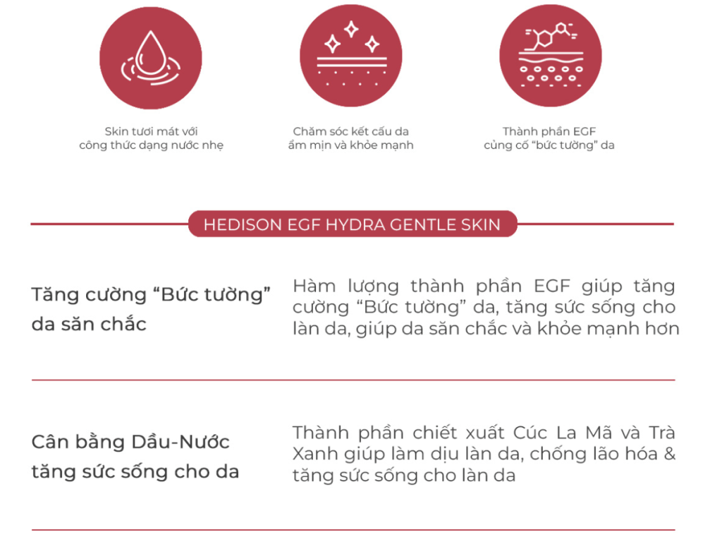 Nước hoa hồng tái tạo tế bào gốc EGF Hydra Gentle Skin