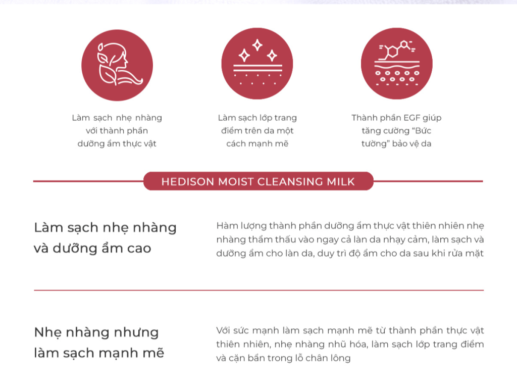 Sữa rửa mặt dạng lotion không bọt EGF