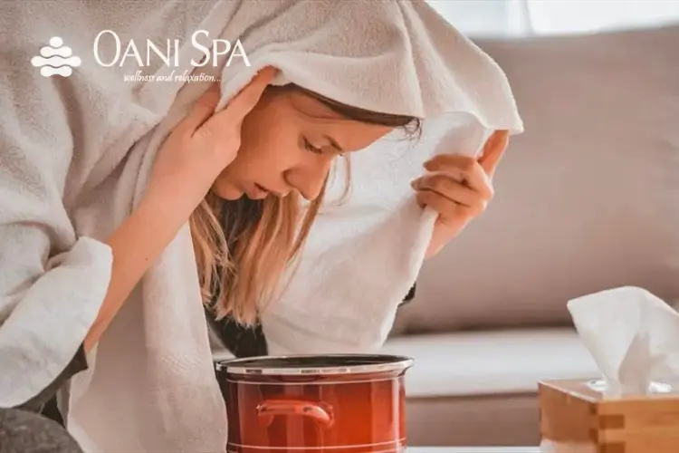 chăm sóc da mặt sau sinh Xông mặt thường xuyên