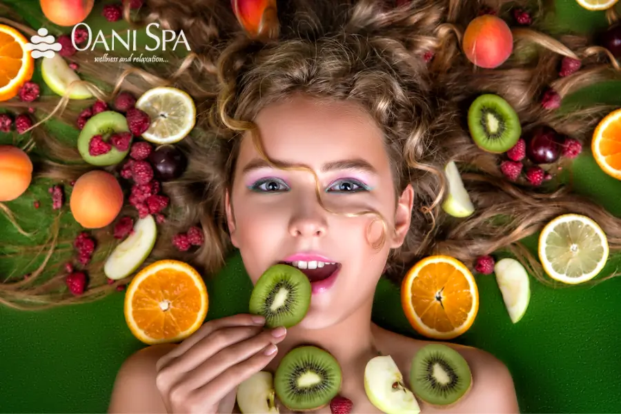 Rau xanh và hoa quả quan trọng cho sức khỏe da