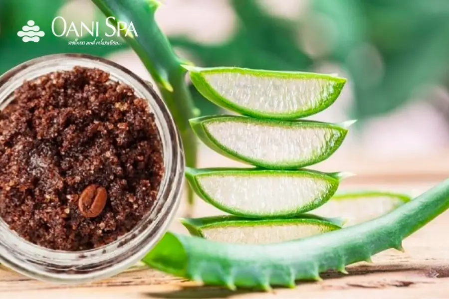 Tẩy tế bào chết bằng cà phê và nha đam