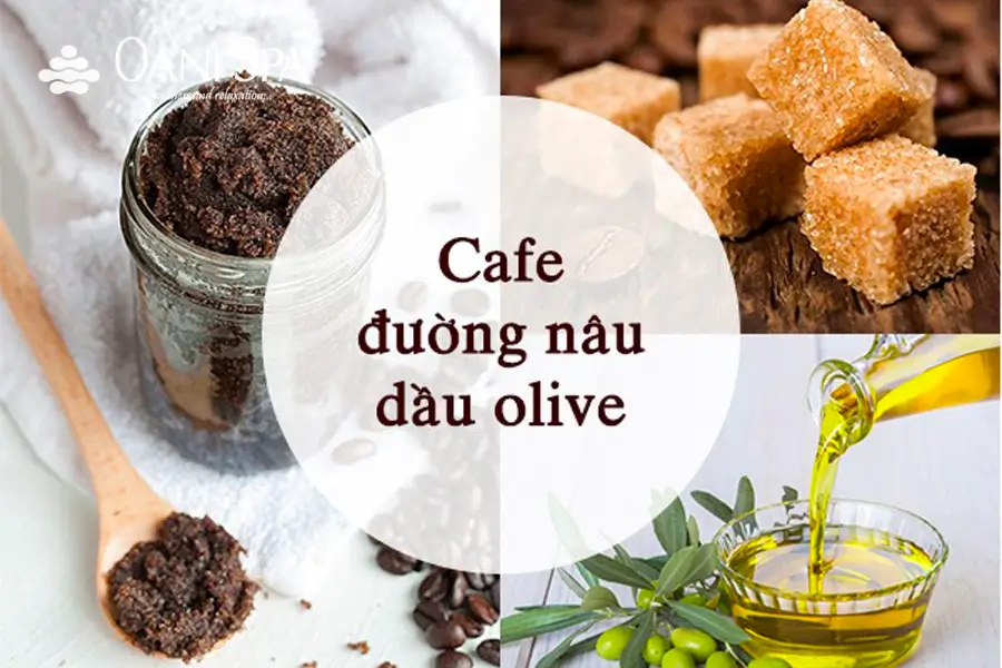 Tẩy tế bào chết bằng xác cà phê, đường nâu và dầu oliu