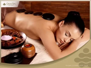 massage đá nóng