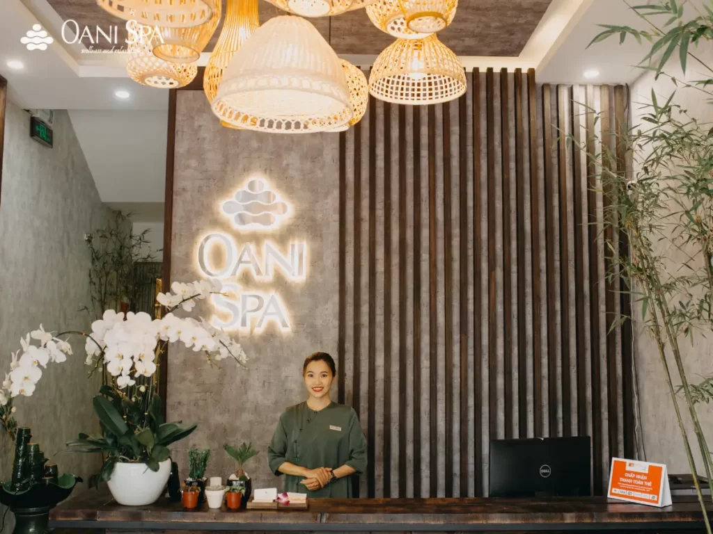 mát-xa Việt nam Không gian lễ tân tại Oanispa - mát-xa Việt nam