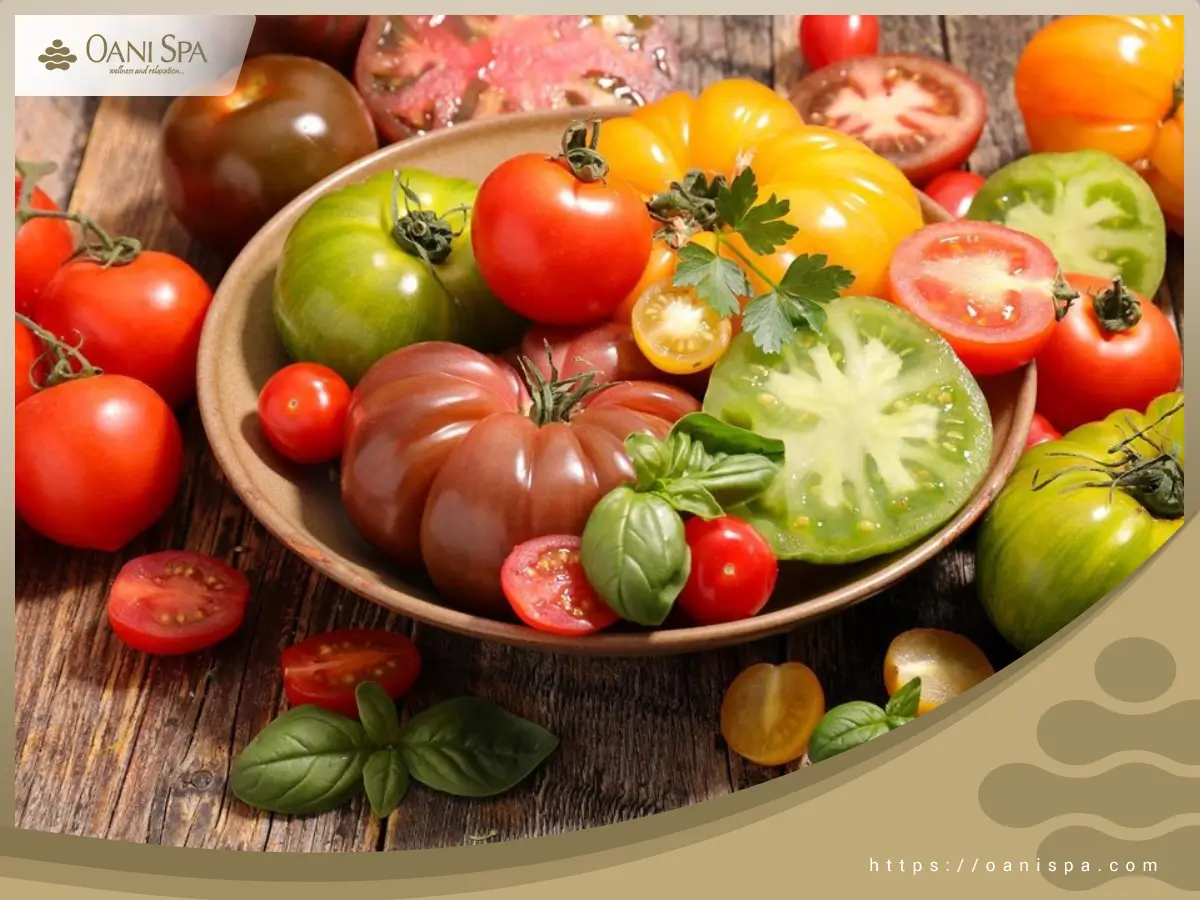 ăn gì để trắng da Hàm lượng vitamin trong cà chua rất cao