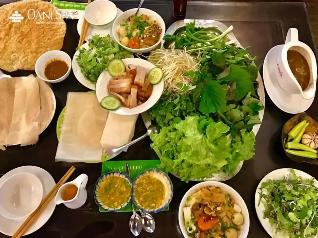 bánh tráng cuốn thịt heo đà nẵng