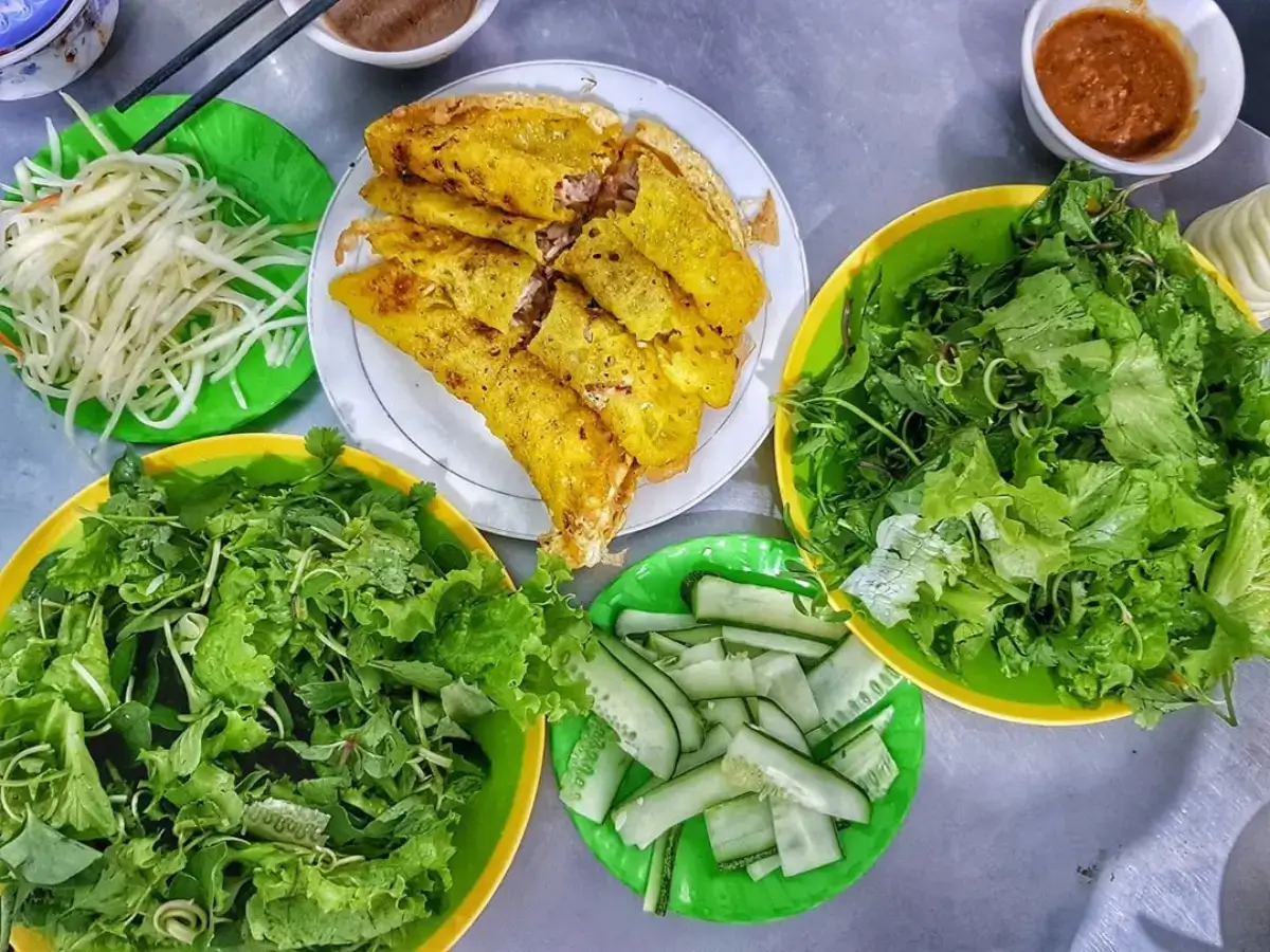 bánh xèo cô Anh sông Hoài bánh xèo cô Anh sông Hoài